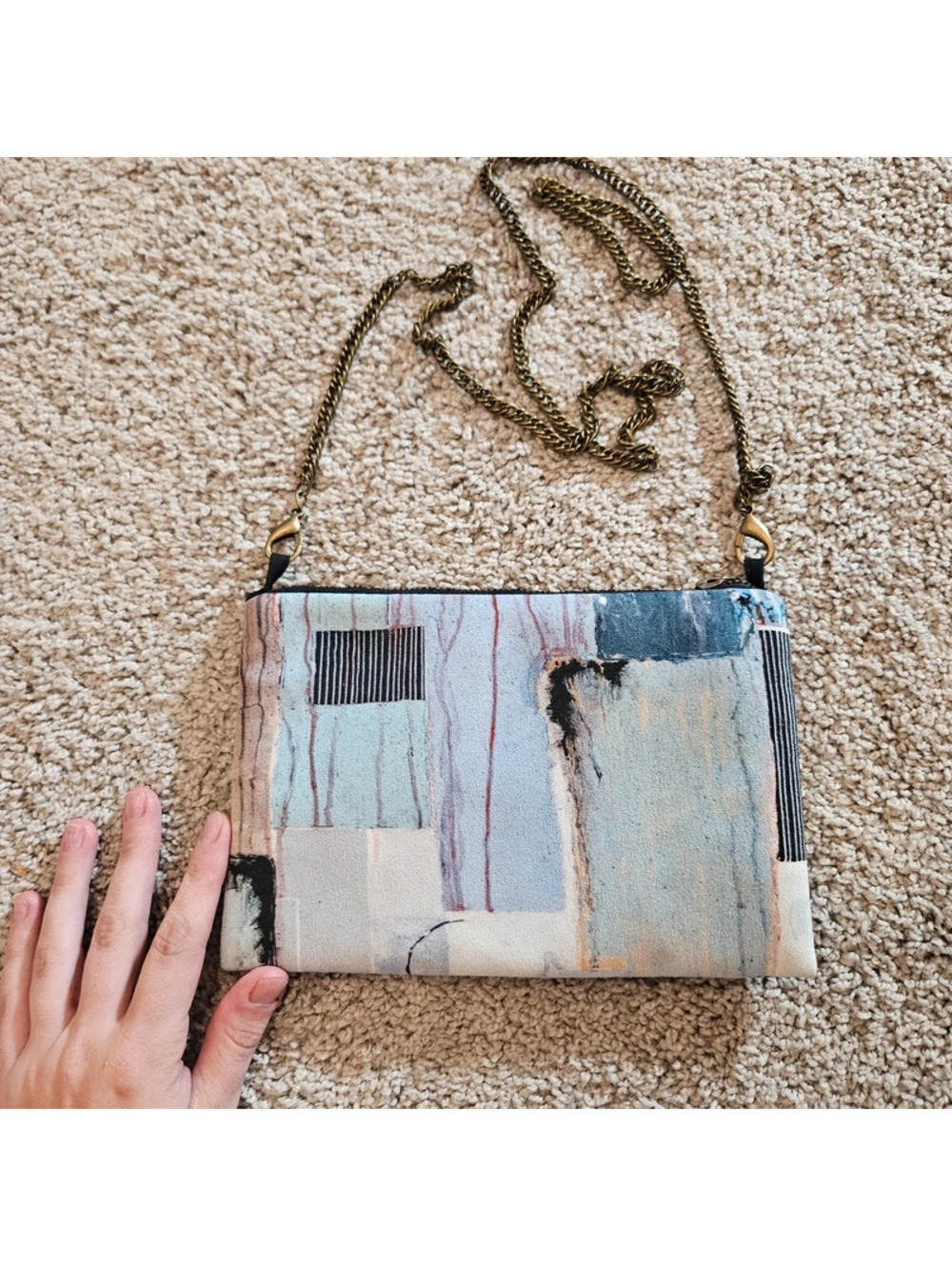 ChoisyCollection French Art Print Chain Crossbody Bag Made in France